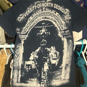 Vintage University of North Georgia Military School T-Shirt Small Rare
